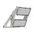 Ledvance LED Strålkastare Max Aluminium Grå 900W 156900lm 65x120D - 730 Varm Vit | IP66 - Asymmetrisk